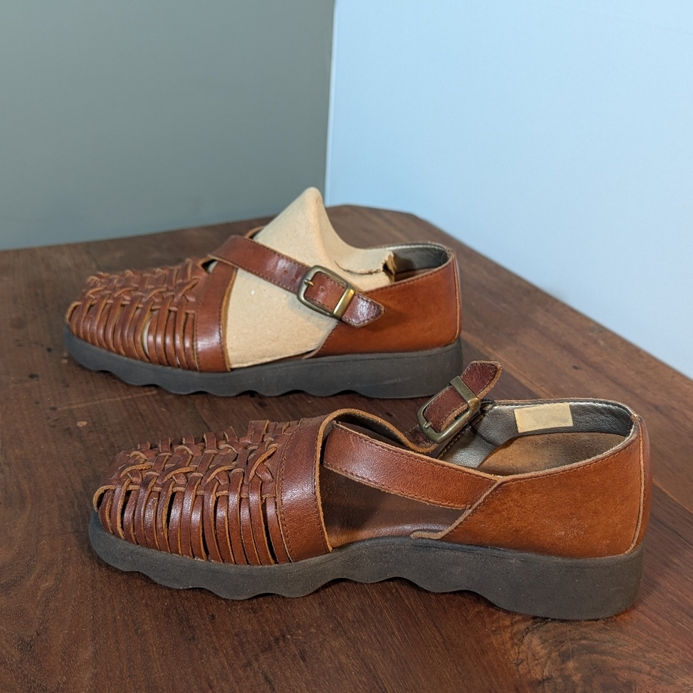 Aerosoles Strappy Caged Huarache Buckle Jesus Sandals Woman's 7B Vintage 90s y2k - Picture 8 of 13